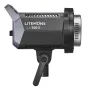 Godox Litemons LA200Bi Bi-color Duo Kit featuring a sleek black body with silver accents, adjustable handle, and ventilation grilles. The front has a diffuser with a slotted design, while the rear displays control dials and bran