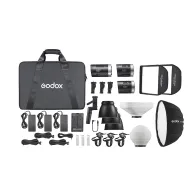 Godox ML-KIT2 Trio Kit ar ML60Bi un ML30Bi COB gaismām, reflektoriem, softboxiem un aksesuāriem profesionālai fotografēšanaiGodox ML-KIT2 Trio Kit ar ML60Bi un ML30Bi COB gaismām, reflektoriem, softboxiem un aksesuāriem profesionālai fotografēšanai
