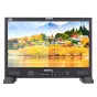 Feelworld SEETEC 21.5" 4K Ekrāns, kas attēlo ainavisku rudens ainavu ar dzīvīgām krāsām, ar 3G-SDI un HDMI ieejām.