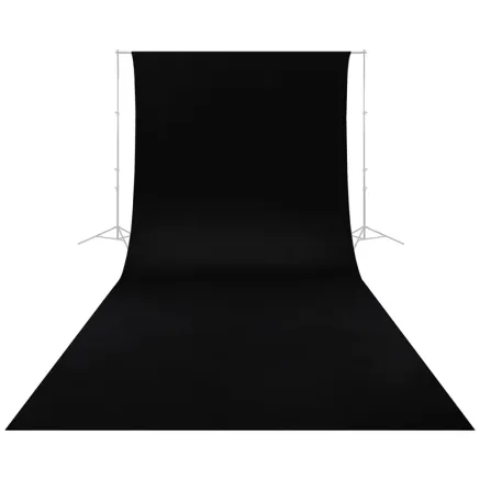 Caruba Wrinkle Resistant Backdrop 2,60 x 6 Meter Zwart WRB 1B