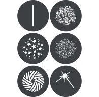 Godox GP GS3 GOBO Set ar spirālēm, kolonnām un zvaigžņu rakstiem radošiem apgaismojuma efektiemGodox GP GS3 GOBO Set ar spirālēm, kolonnām un zvaigžņu rakstiem radošiem apgaismojuma efektiem