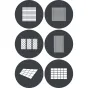 Godox GP GS4 GOBO Set ar 6 metāla gobo formām, saderīgs ar MG1200Bi prožektora stiprinājumu