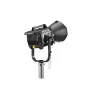 Godox MG1200Bi Bi-color Knowled Light Kit 3 mounted on a silver pole with a black yoke bracket, featuring a handle, yellow power button, and large black diffuser. The front panel displays 'MG1200BI' in white text.