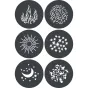 Godox GP GS1 GOBO Set for MG1200Bi - Seši 148mm metāla gobo ar sarežģītiem rakstiem, piemēram, uguņošana un saules staru efektiem radošai apgaismošanai