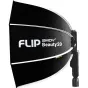 SMDV Speedbox-Flip Beauty Dish 20 Softbox - Professional photography lighting modifier with a textured surface and white trim.