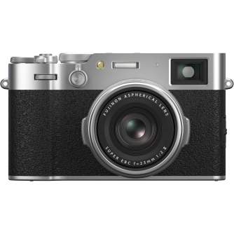 Kompaktkameras - FUJIFILM X100VI Silver Digitālā kamera 40.2MP APS-C 35mm F2 IBIS 6.2K ND-filtrs - ātri pasūtīt no ražotāja