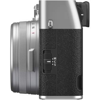 Kompaktkameras - FUJIFILM X100VI Silver Digitālā kamera 40.2MP APS-C 35mm F2 IBIS 6.2K ND-filtrs - perc šodien veikalā un ar piegādi