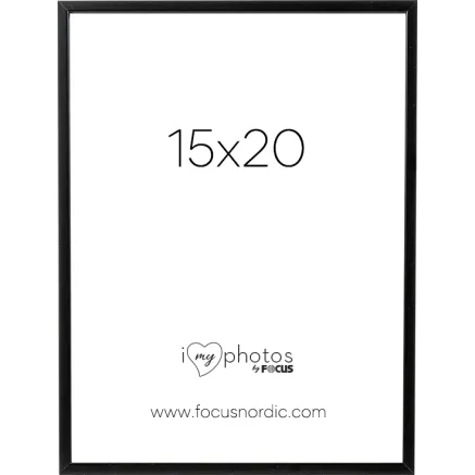 Focus 15x20cm Black Wood Frame with Glass - ROCK