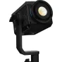 Nanlite Forza 60C RGBLAC LED 3 Light Kit with adjustable bracket, circular light head, and blue indicator for precise color control