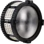 NANLUX FL-28 Fresnel Lens - Kompakta NL montāžas fresnel lēca ar teksturētu priekšējo virsmu un sešstūra ventilācijas atverēm, paredzēta profesionālām studijas apgaismojuma sistēmām.