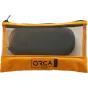 ORCA прозрачная сумка для аксессуаров DSLR с оранжевой отделкой, содержащая черный овальный кейс, часть набора из 3 штук