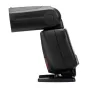 Yongnuo YN690EX-RT flash for Canon featuring an adjustable head, LCD screen, USB-C port, and battery compartment