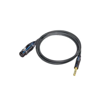 Canare L-2T2S microphone cable 6,0mm, XLR (F) / JACK TRS 6,3mm 20m, BLK CA-2TS-F/TRS-BLK-20