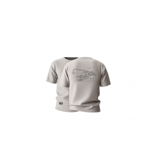Drabužiai - Tilta Hydra Arm Futuristic Sketch T-Shirt L - Cream White TT-HAFS-L-CW - быстрый заказ от производителя