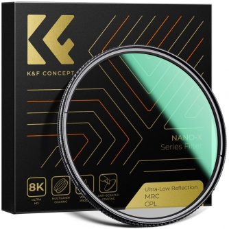 KFConcept67MM,NANO-Xseriesultra-lowreflectionCPLfilter,Ultraclearlenses,waterproofKF012478