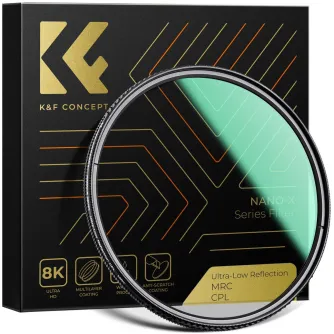 K&F Concept 77MM,NANO-X series ultra-low reflection CPL filter,Ultra clear
