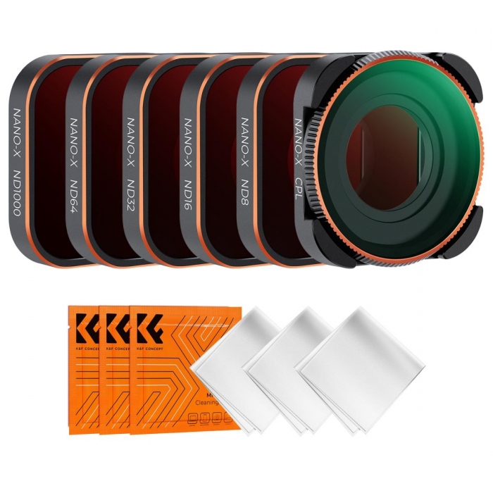 Filtru komplekti - K&F Concept Action camera filter (CPL,ND8,ND16,ND32,ND64,ND1000) six-piece set SKU.2012 - ātri pasūtīt no ražotāja