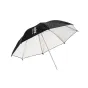 Godox SK300IIV-D Studio Flash Kit with a black and white umbrella featuring a silver pole, showcasing the Godox logo, ideal for professional studio photography.