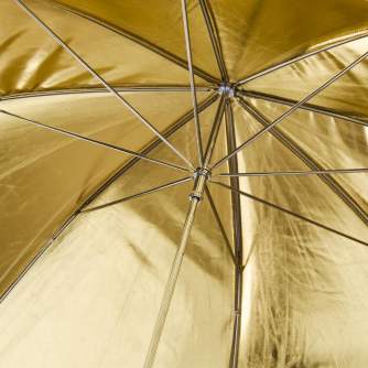 Foto lietussargi - walimex Reflex Umbrella black/golden 2 lay., 109cm - ātri pasūtīt no ražotāja