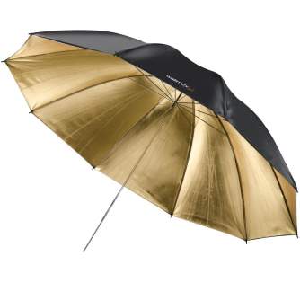 Umbrellas - walimex Reflex Umbrella black/golden 2 lay.,150cm - quick order from manufacturer