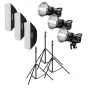 Godox SL60IID Trio Kit with Reflectors and Softboxes - Professional LED Video Lighting System