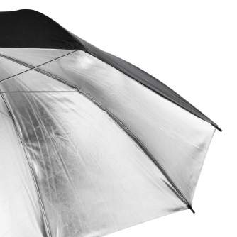 Foto lietussargi - walimex Reflex Umbrella black/silver 2 lay., 109cm - ātri pasūtīt no ražotāja