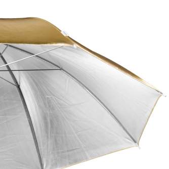 Umbrellas - walimex 2in1 Reflex Umbrella golden/silver, 84cm - quick order from manufacturer