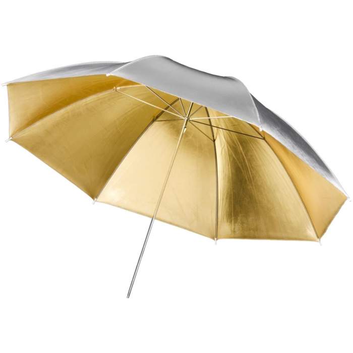 Umbrellas - walimex 2in1 Reflex Umbrella golden/silver, 109cm - quick order from manufacturer