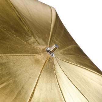 Foto lietussargi - walimex 2in1 Reflex Umbrella golden/silver, 109cm 17669 - ātri pasūtīt no ražotāja