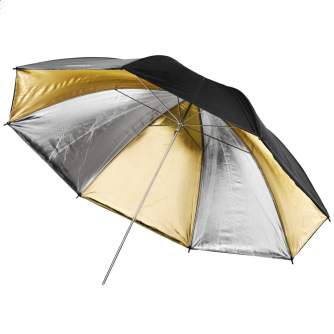 Umbrellas - walimex pro Reflex Umbrella Dual gold/silv 84cm - quick order from manufacturer
