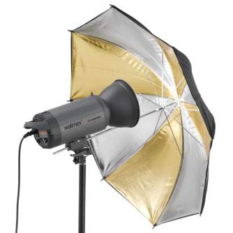 Umbrellas - walimex pro Reflex Umbrella Dual gold/silv 84cm - quick order from manufacturer
