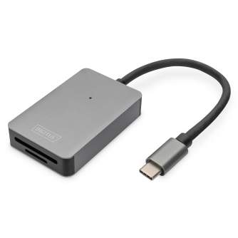 Atmiņas kartes - Картридер Digitus USB-C, 2-портовый, высокоскоростной - купить сегодня в магазине и с доставкой