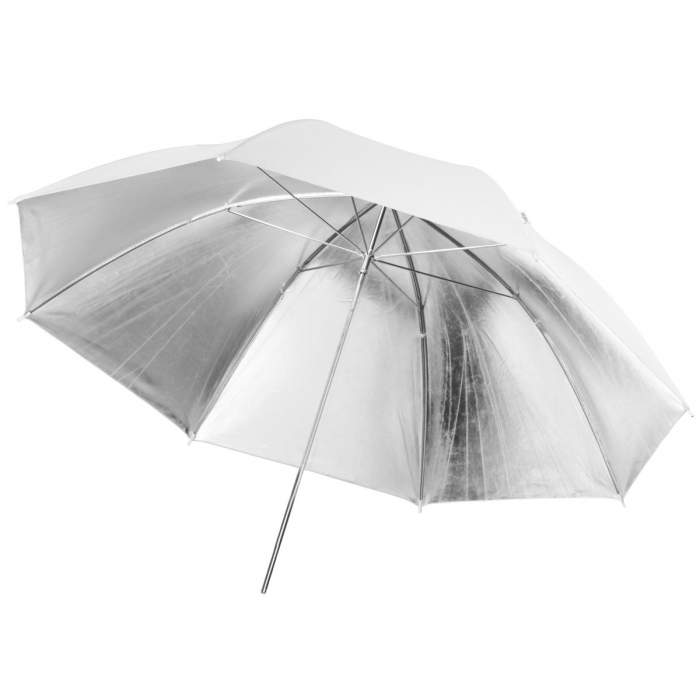 Foto lietussargi - walimex pro Reflex Umbrella white/silver, 109cm - ātri pasūtīt no ražotāja