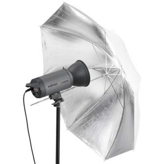 Umbrellas - walimex pro Reflex Umbrella white/silver, 109cm - quick order from manufacturer