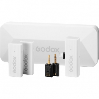 Bezvadu piespraužamie mikrofoni - Godox MoveLink Mini LT Kit 2 (Белый) - быстрый заказ от производителя