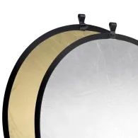 Foldable Reflectors - walimex Foldable Reflector golden/silver, Ш107cm - quick order from manufacturerFoldable Reflectors - walimex Foldable Reflector golden/silver, Ш107cm - quick order from manufacturer