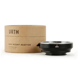 URTH Lens Mount Adapter for Canon EF/EF-S to Samsung NX Camera Body - Secure matte black design with a silver interior and manual focus mechanism.