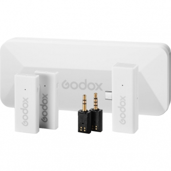 Wireless Lavalier Microphones - Godox MoveLink Mini UC Kit 2 (Cloud White) - quick order from manufacturer