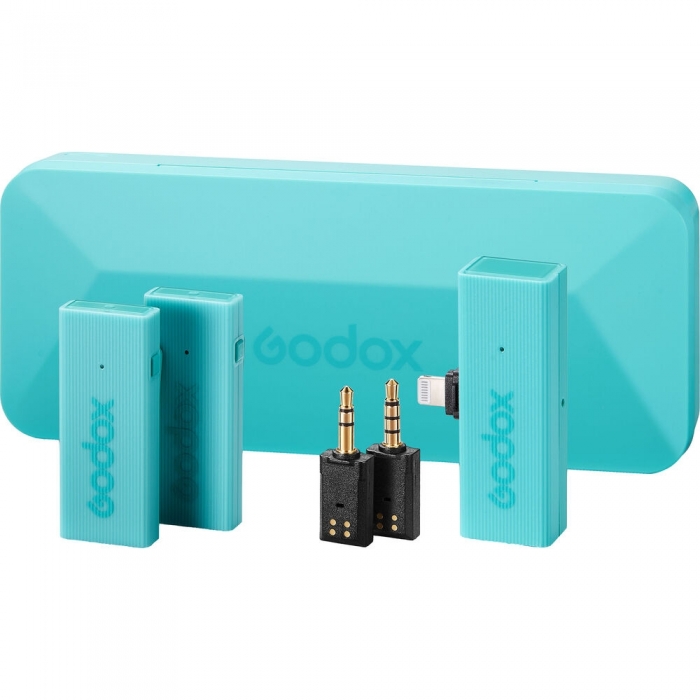 Bezvadu piespraužamie mikrofoni - Godox MoveLink Mini LT Set of 2 (Macaron Green) Беспроводные микрофоны - быстрый заказ от про