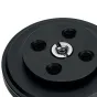 JJC MS AD1AR Phone Tripod Mount with MagSafe compatibility, featuring a textured surface and four threaded holes for secure attachment.