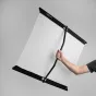 Комплект отражателя Caruba Sun-Bouncer 7 в 1 80x94 см с белой дифузорной тканью и черным алюминиевым каркасом для портативного фотосвета
