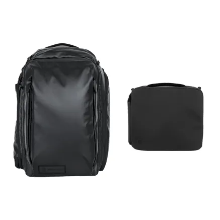 WANDRD Transit 45L Travel Backpack Black Essential+ Bundle TR45 BK PEPB 1