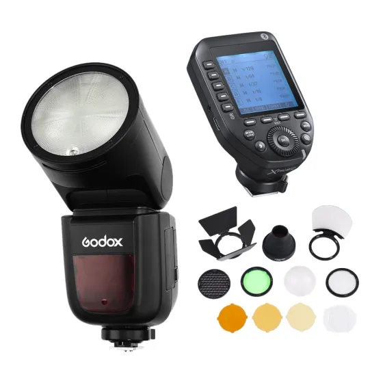 Godox Speedlite V1 Canon с триггером X Pro II и комплектом аксессуаров AK R1