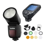 Godox Speedlite V1 Nikon external flash with wireless trigger and complete accessory kit for professional lightingGodox Speedlite V1 Nikon external flash with wireless trigger and complete accessory kit for professional lighting