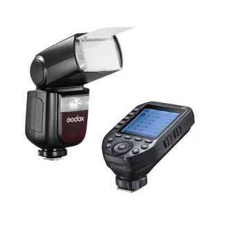 Godox Speedlite V860III Fuji X PRO II Trigeri Kits ar zibspuldzi ar baltu difuzoru un raidītāju ar LCD ekrānu bezvadu fotogrāfijas kontrolei