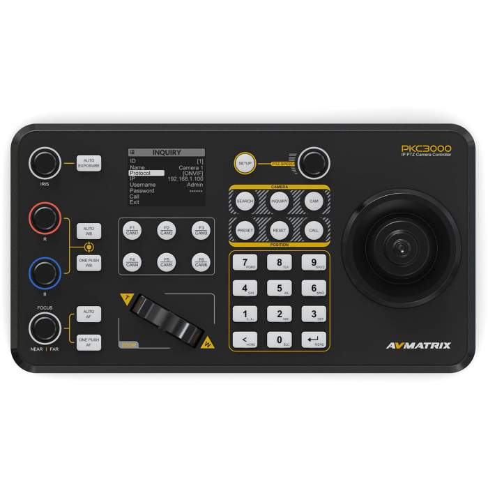 New products - AVMATRIX PKC3000 Professional IP & Serial PTZ Camera Joystick Controller PKC3000 - quick order from manufacturer