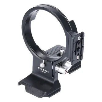 Falcam F22 & F38 & F50 Horizontal-to-Vertical Quick Release Circular Half Cage with silver screws and a central locking mechanism, designed for Sony E-mount cameras, featuring multiple attachment points and textured grip areas.