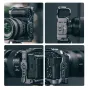 Falcam F22, F38, and F50 Quick Release Cage for Sony ZV-E1 featuring multiple mounting points, anti-slip pads, and a wrist strap hole.