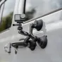 PGYTECH CapLock Three-arm Suction Mount ekšņu kamerām un viedtālruņiem ar 360° regulējamu bumbu galvu un trim sūkņiem