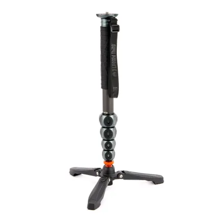 3 legged thing Legends Alana Carbon Fibre Travel Friendly Monopod with Docz foot stabiliser Metallic Slate Grey ALANAKITGREY